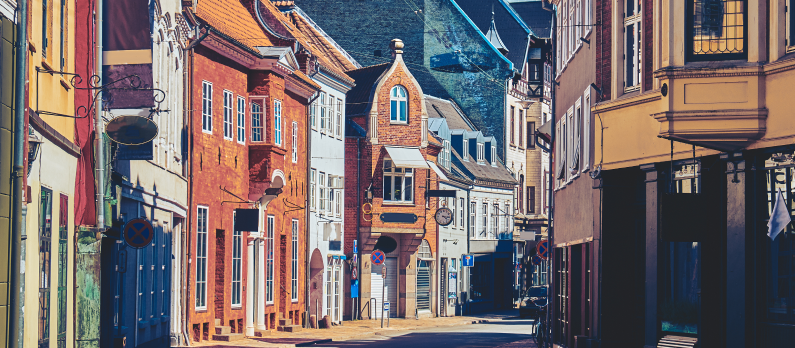 Beautiful Streets of the Old City. Odense