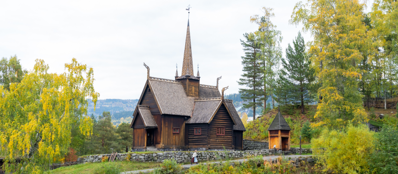 The Garmo Stave Church at Maihaugen Open-Air Museum in Lillehammer