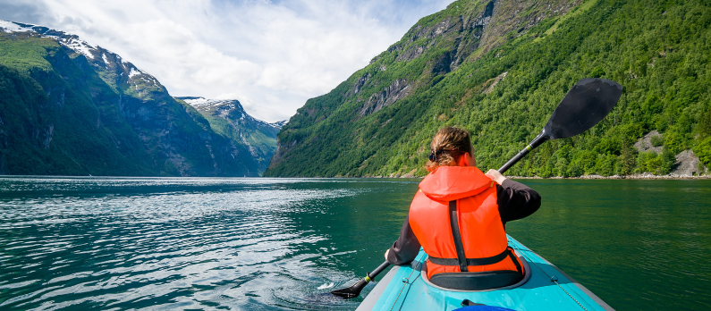 Kayaking Geirangerfjord