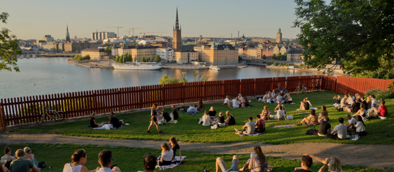 Young_people_picnic_at_sunset_in_the_Summer