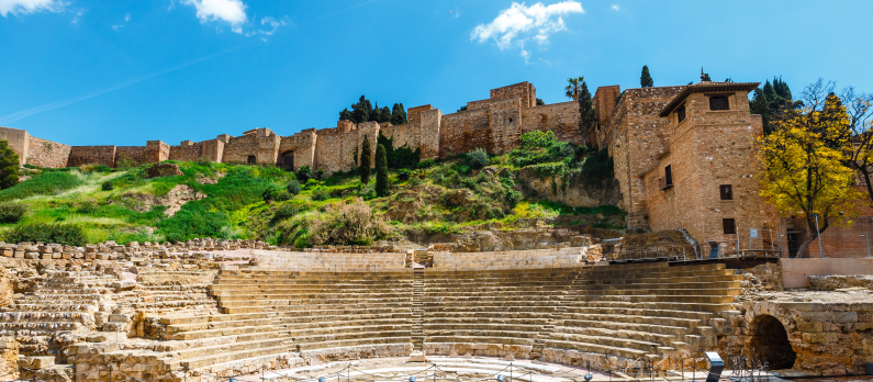 The fortress Alcazaba-Malaga