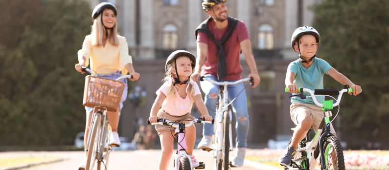 Family bike ride