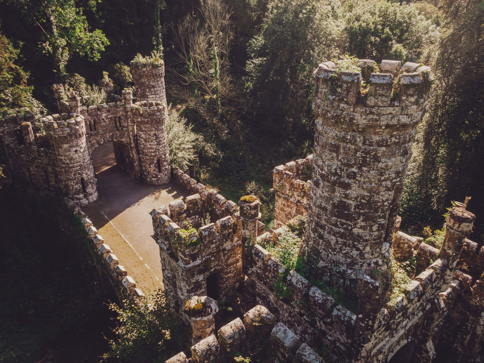 Medieval Towers on an entrance over a river