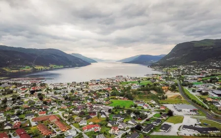 Nordfjord Hotell Flygbild