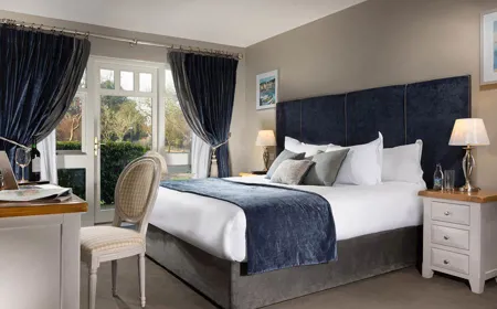 The Lodges at Kilkea Castle Deluxe Lodge Bedroom