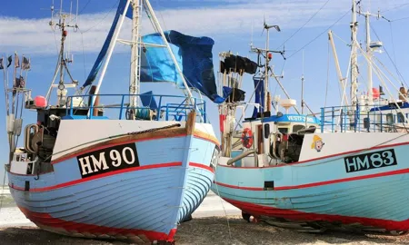 Fiskekuttere ved Vesterhavet