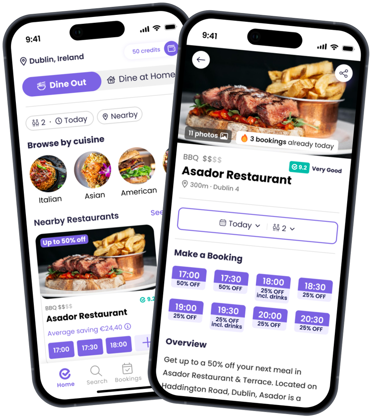 Early Table | 50% off Dinner Deals | Dublin Restaurant Deals